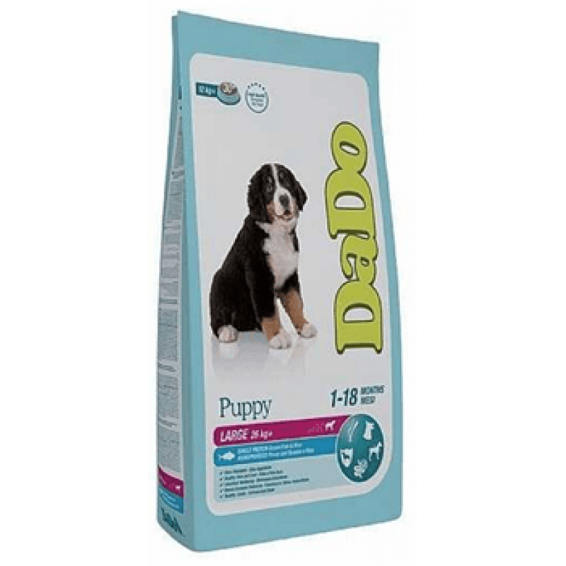 Dado puppy large με ψάρι ωκεανού και ρύζι