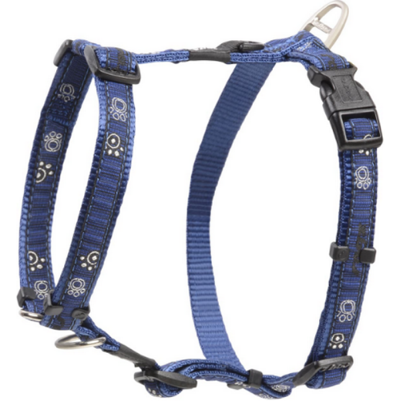 Rogz dogz Σαμαράκι σκύλου Fancy dress H-Harness Navy Paw XLarge