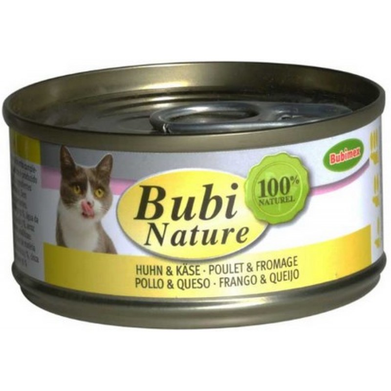 Bubimex Bubi Nature κονσέρβα με κοτόπουλο & τυρί χωρίς βαφές και συντηρητικά 70gr