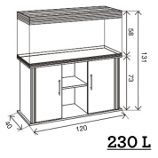 Croci wave ενυδρείο με βάση design 120 μαύρο