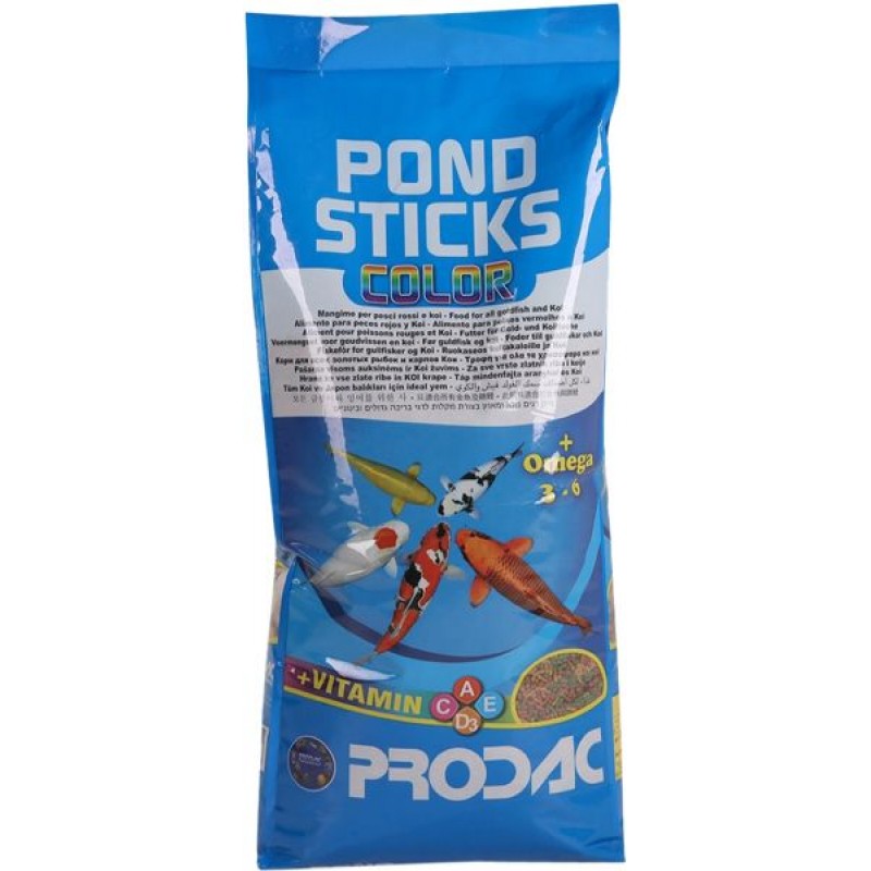 Prodac pond sticks color μεσαία και μεγάλα ψάρια 5kg +2,5kg