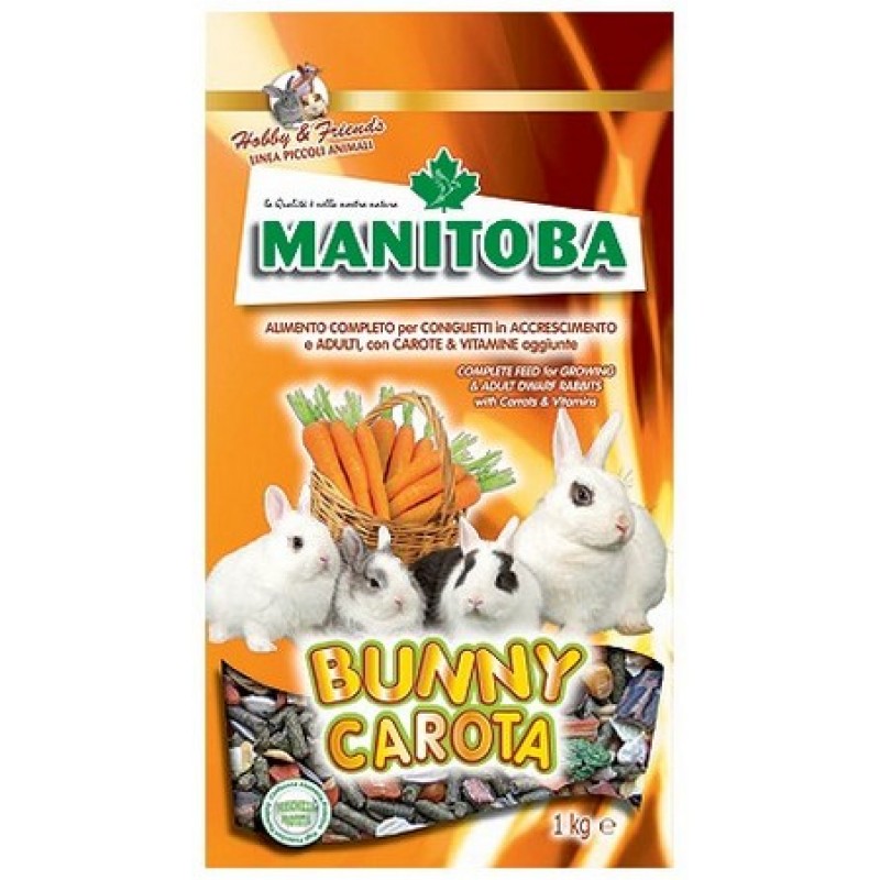 Manitoba bunny carota 1kg τροφή για κουνέλια