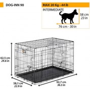 Ferplast συρμάτινο κλουβί μεταφοράς dog-inn 90 92,7 x 58,1 x 62,5cm