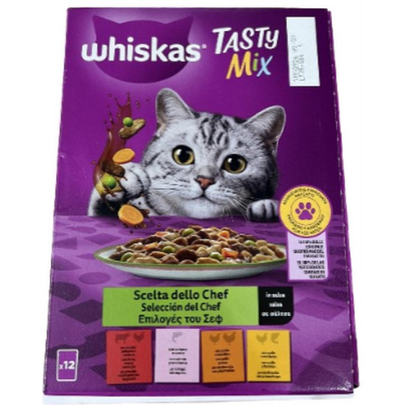 Whiskas Tasty Mix Multipack Σε Σάλτσα Με Επιλογές Του Σεφ 12x85g