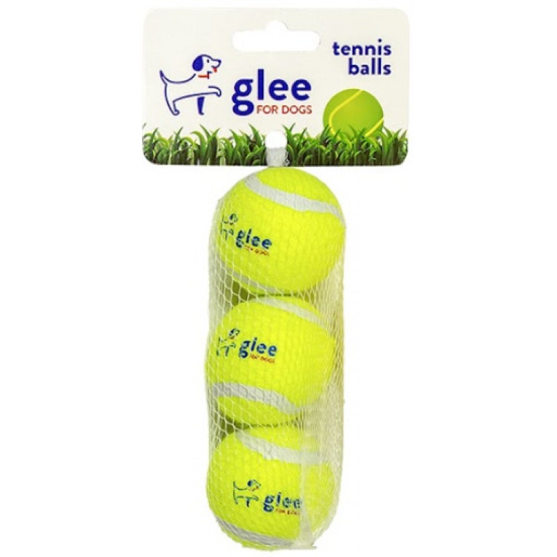 Glee Παιχνίδι Σκύλου Tennis Balls Κίτρινο 4cm 3τμχ