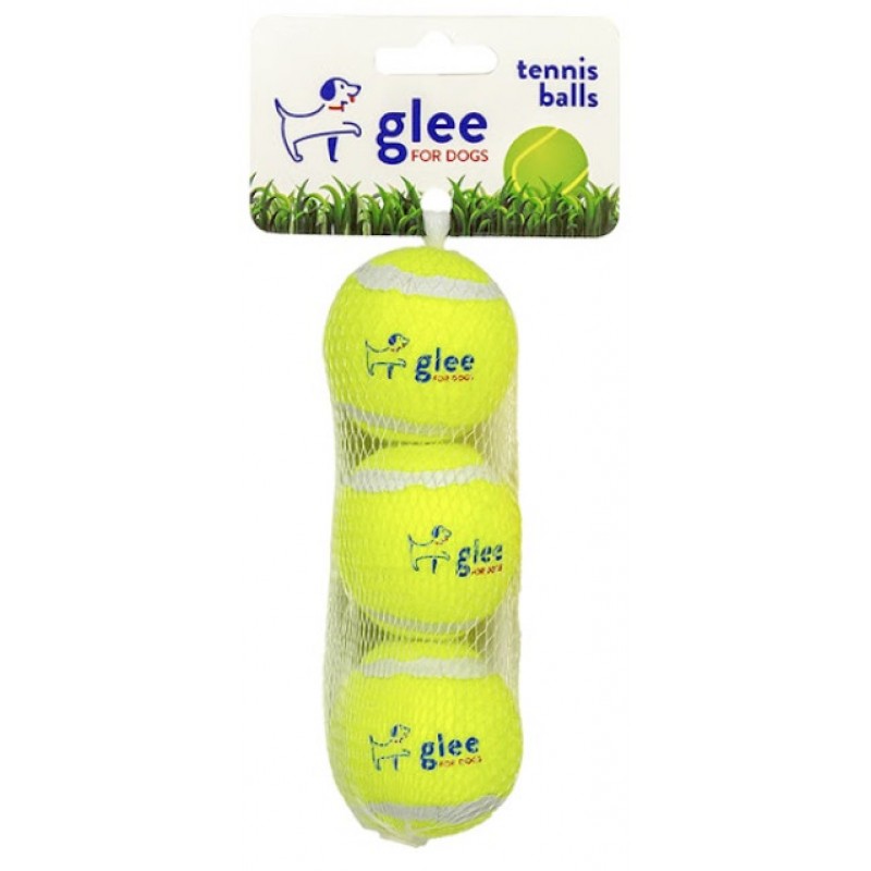 Glee Παιχνίδι Σκύλου Tennis Balls Κίτρινο 5cm 3τμχ