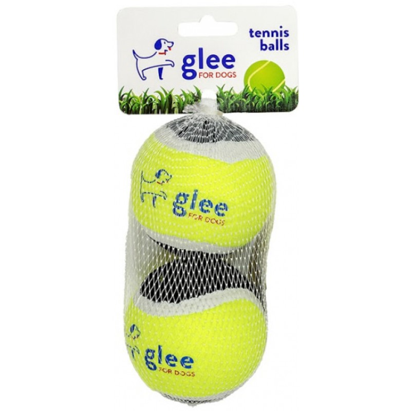 Glee Παιχνίδι Σκύλου Tennis Balls Κίτρινο - Μαύρο 7,5cm 2τμχ