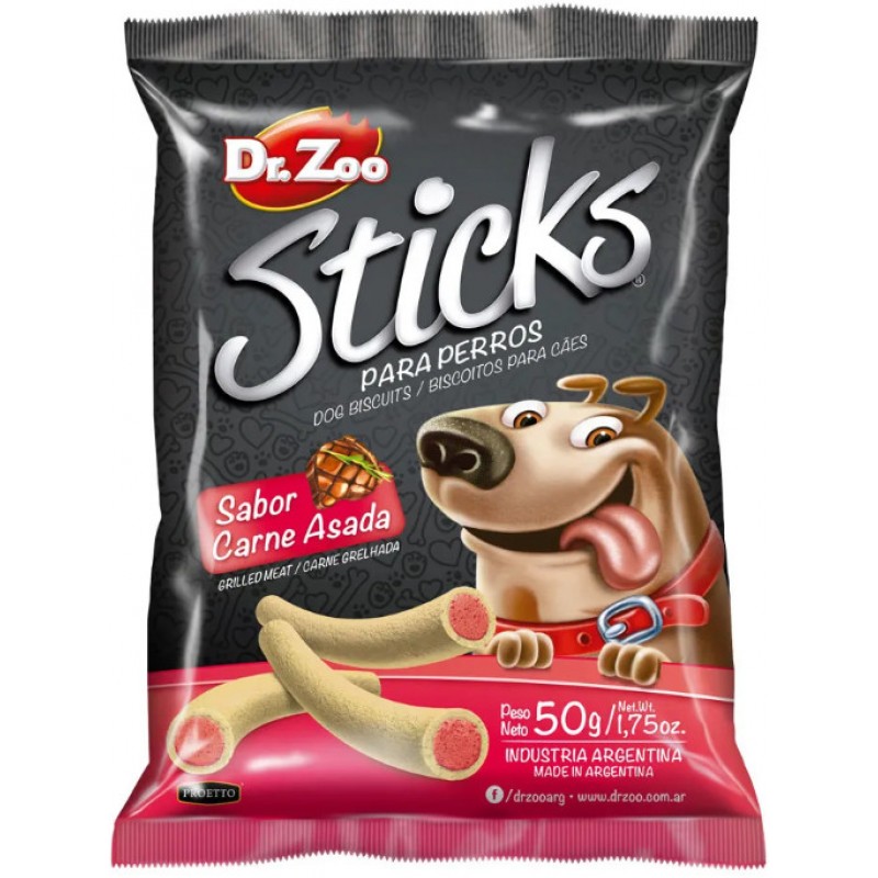 Dr Zoo Sticks με γεύση ψητό κρέας 50gr