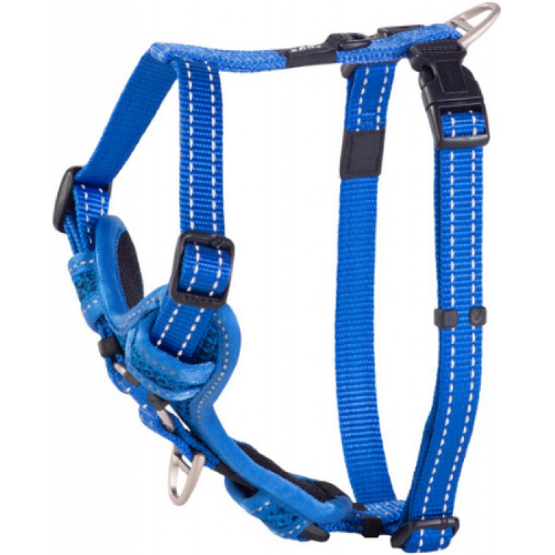 Rogz dogz σαμαράκι σκύλου Utility Control Harness μπλε από ιμάντα υψηλής αντοχής με ανακλαστική ραφή