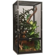 Exo Terra X-Ψηλό terrarium από μαύρο ανδρωμένο αλουμίνιο Small 45x45x60cm